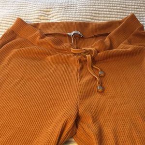 Ribbed, Tawny Brown/orange ribbed pants. Made in Portugal. XL. Great condition.